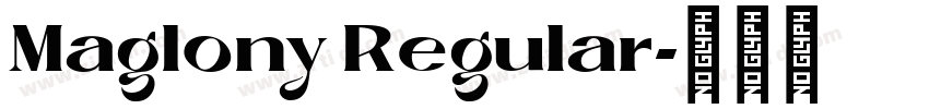 Maglony Regular字体转换